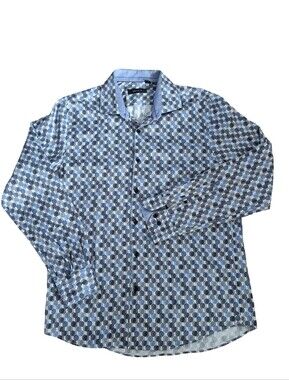 Orvieto Mens Button Front Shirt Size M